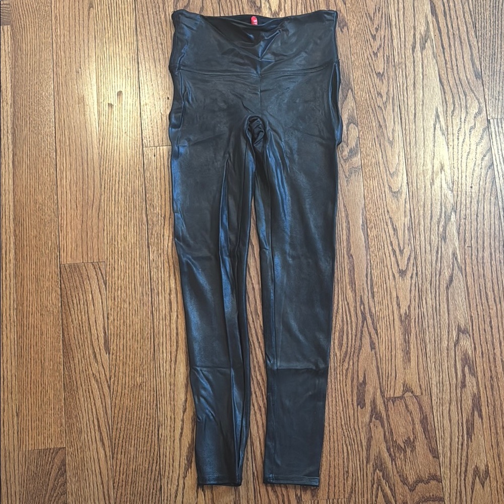 Spanx Black Faux Leather Leggings